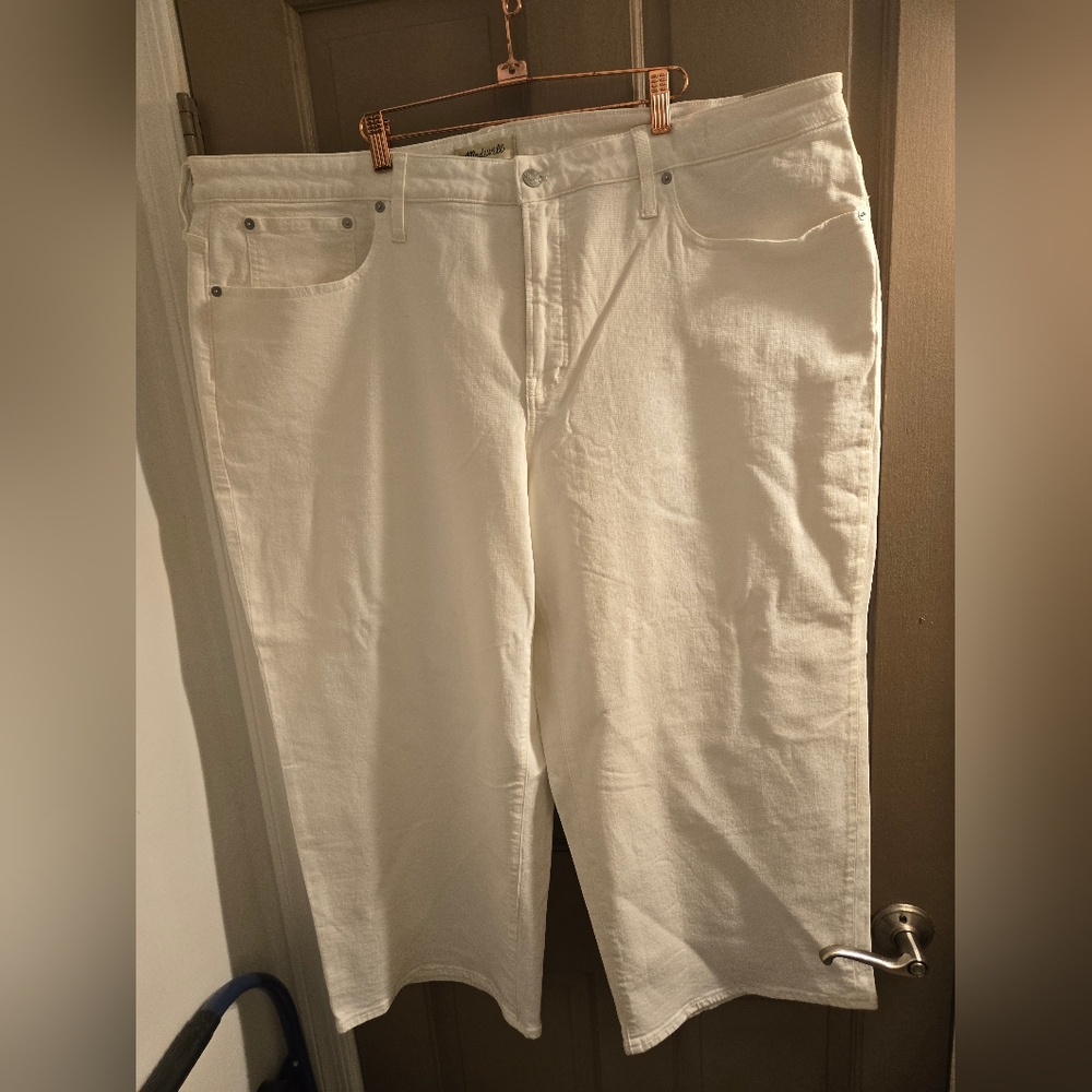 New Madewell 24w The perfect vintage wide leg cropped jeans